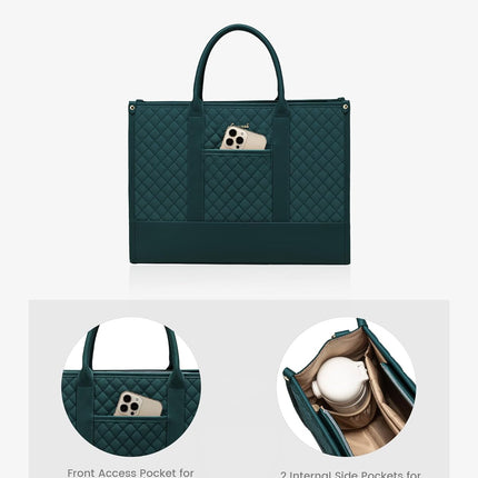 LOVEVOOK Laptoptas Dames, Waterdichte Werktas Handtas Grote Schooltas Shopper Zakelijke Tas Aktetas Lerarentas, Leren Tote Bag Notebooktas voor Kantoor Universiteit