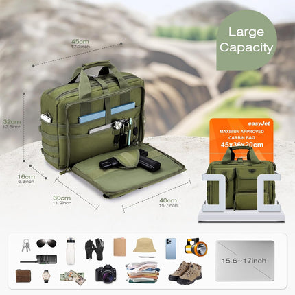 SPAHER Aktetas Heren Werktas Heren Laptoptas 14/15.6/17.3 Inch Zakelijk Tactische Tas Militaire Tas Schoudertas Messenger Bag Heren Cadeau voor Dames Heren