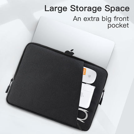 Sierra Laptop Mouw Case voor 14-Inch MacBook MacBook Air/Pro, MacBook Pro M4 / M3 / M2 / M1 2021-2024, Waterdichte Tas Hoes met Zak, Compatibel met 14 Inch Notitieboekje (Zwart)