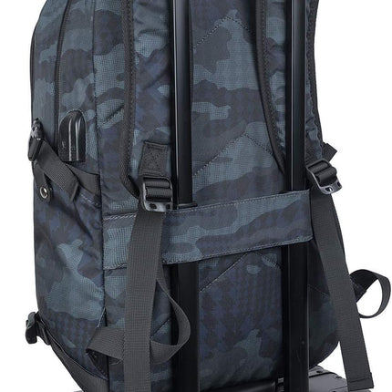 Tzowla Laptop Rugzak voor Heren,Waterdichte Antidiefstalrugzak voor School,Universiteit met USB-Oplaadpoort en Slot,17/17,3 inch Laptoptas voor Dames Jongens Meisje Werk,Reisrugzak-BlauweCamo