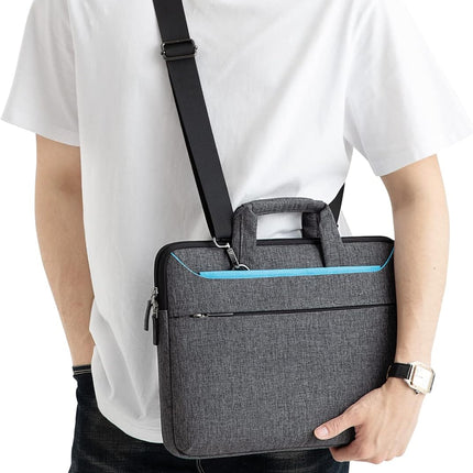 Sierra 14 inch waterdichte laptoptas, aktetas, schoudertas, notebooktas voor 14" Lenovo IdeaPad Yoga 710 ThinkPad A475/HP Stream 14 Pavilion 14/Asus/Dell, blauw