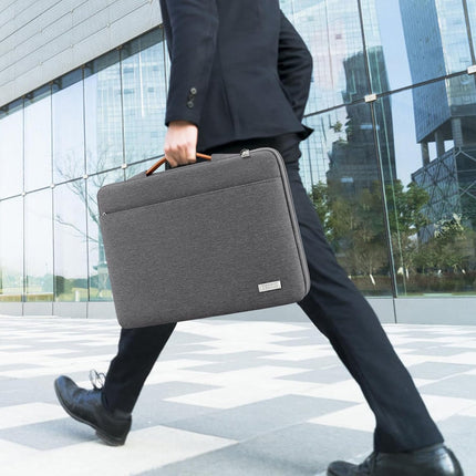 Sierra Laptop Hoes Sleeve Draagtas voor 15,6 Inch HP Lenovo Acer Dell Samsung notebook, MacBook Pro 16 Inch Cover met Intrekbare Handgreep, Donker grijs