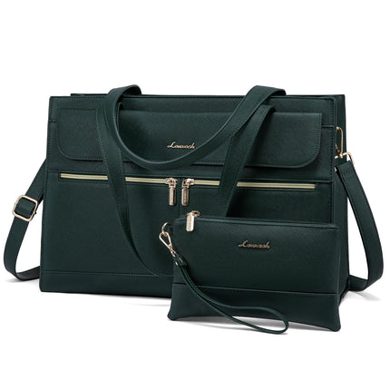 LOVEVOOK Laptoptassen voor vrouwen dames werktassen grote draagtas met laptopvak designer handtas stijlvolle PU-lederen aktetas voor school schoudertas voor kantoor en bedrijf