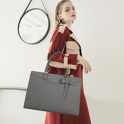 Dakuly Laptoptassen voor vrouwen, 15,6 inch, dameshandtassen, draagtas, grote werktassen, PU-lederen ontwerper-schoudertas voor zakelijk gebruik, kantoor, winkelen of universiteit