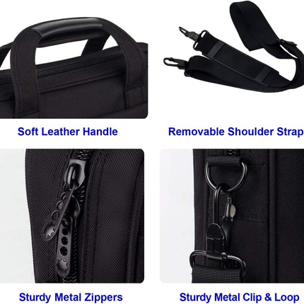 Taygeer Laptoptas 15,6 inch premium waterafstotende laptop kantoor aktetas lichtgewicht messenger tas met verstelbare schouderriem en meerdere compartimenten voor mannen vrouwen reizen business school