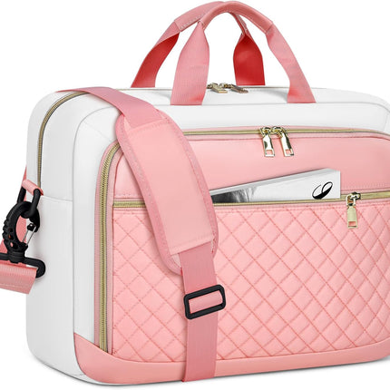 NEWHEY Tas voor 17,3 inch laptop, dames-werktas, waterdicht, grote tas, schoudertas, aktetas, voor kantoor, universiteit, school