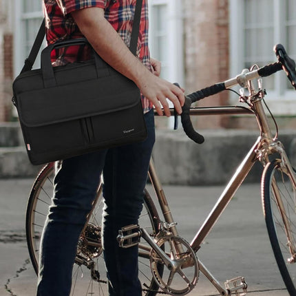 Taygeer Laptoptas 15,6 inch premium waterafstotende laptop kantoor aktetas lichtgewicht messenger tas met verstelbare schouderriem en meerdere compartimenten voor mannen vrouwen reizen business school