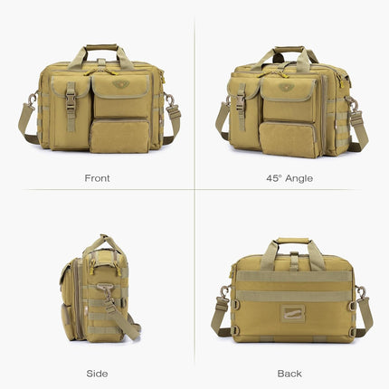 SPAHER Aktetas Heren Werktas Heren Laptoptas 14/15.6/17.3 Inch Zakelijk Tactische Tas Militaire Tas Schoudertas Messenger Bag Heren Cadeau voor Dames Heren