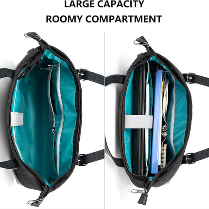 KROSER Laptoptas 15,6" Grote Schoudertas Waterafstotend Lichtgewicht Nylon Computerdraagtas Dames Stijlvolle handtas voor Werk/Bedrijf/School/Universiteit/Teizen