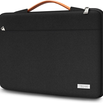 Sierra Laptop Hoes Sleeve Draagtas voor 15,6 Inch HP Lenovo Acer Dell Samsung notebook, MacBook Pro 16 Inch Cover met Intrekbare Handgreep, Zwart