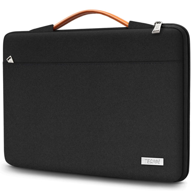 Sierra Laptop Hoes Sleeve Draagtas voor 15,6 Inch HP Lenovo Acer Dell Samsung notebook, MacBook Pro 16 Inch Cover met Intrekbare Handgreep, Zwart