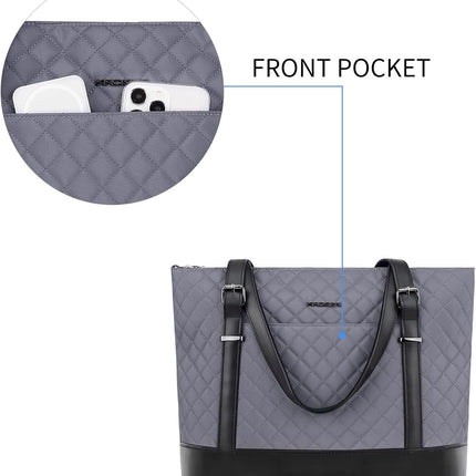 KROSER Laptoptas 15,6" Grote Schoudertas Waterafstotend Lichtgewicht Nylon Computerdraagtas Dames Stijlvolle handtas voor Werk/Bedrijf/School/Universiteit/Teizen