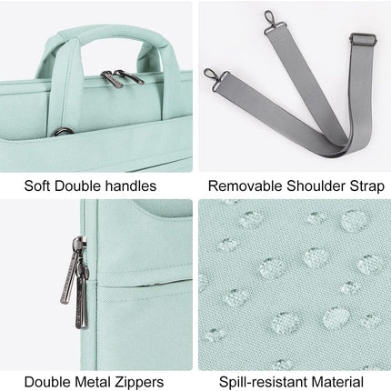 Sierra 15-15,6 inch waterdichte laptoptas, aktetas, schoudertas, notebooktas voor 15,6" IdeaPad S510/HP Pavilion 15 Envy 15/15,6" ThinkPad E15 Gen 2 4/ThinkPad E575, mintgroen