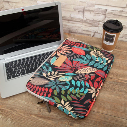 Sierra 10-15 inch Forest Series Patroon Waterbestendig Canvas laptop sleeve voor 13.3 inch laptop case compatibel met macbook air 13 case macbook pro 13 sleeve ipad 12.9 (15.6 inch, rode kleurrijke