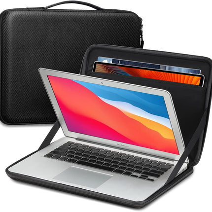 Sierra Harde laptop-cover, laptophoes voor 13,3 inch MacBook Air/Pro, 14 inch MacBook Pro M1 2021, Surface Pro X/7/6/5/4/3, schokbestendige draagtas met tabletzak voor 9,7-12,9 inch iPad Pro/Air