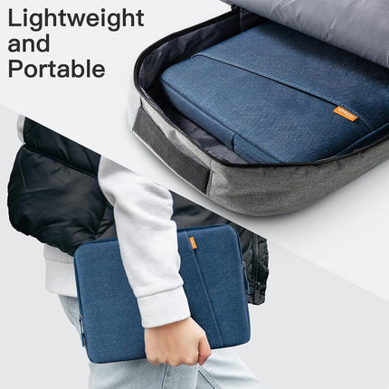 Sierra Laptop Mouw Case voor 14-Inch MacBook MacBook Air/Pro, MacBook Pro M4 / M3 / M2 / M1 2021-2024, Waterdichte Tas Hoes met Zak, Compatibel met 14 Inch Notitieboekje (Marine)