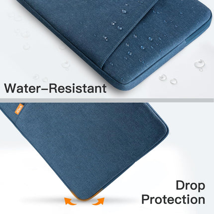 Sierra Laptop Mouw Case voor 14-Inch MacBook MacBook Air/Pro, MacBook Pro M4 / M3 / M2 / M1 2021-2024, Waterdichte Tas Hoes met Zak, Compatibel met 14 Inch Notitieboekje (Marine)