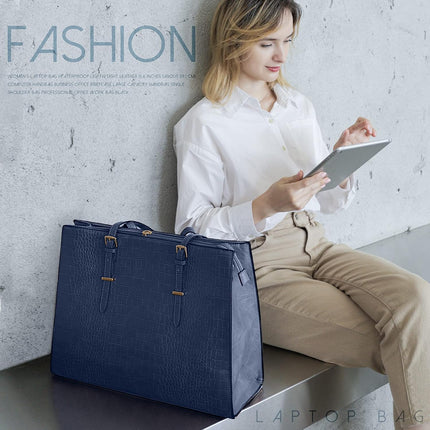 Lubardy Laptoptassen voor vrouwen, boodschappentas, 15.6 inch lederen grote dameshandtas, werktas, designer zaken-, schouder-, winkel- of kantoortas