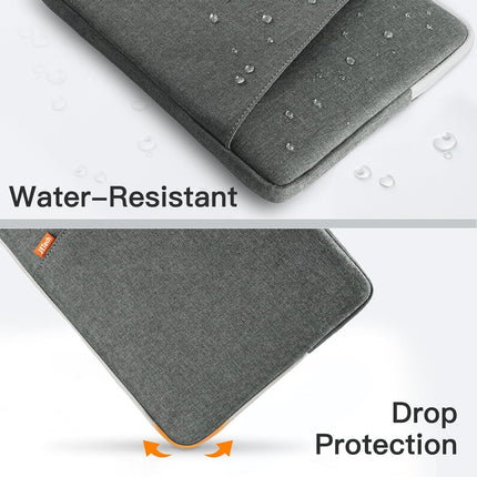 Sierra Laptop Sleeve Hoes voor 13,3 Inch MacBook Air/Pro, 14 Inch MacBook Pro M4 / M3 / M2 / M1 2021-2024, 13-13,6 Inch Laptop Notebook, Case Bag Waterdichte Beschermhoes (Grijs)