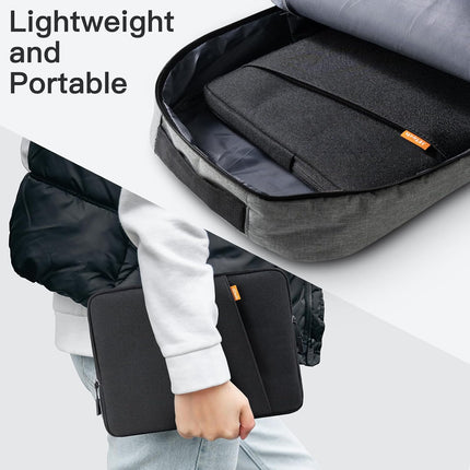 Sierra Laptop Mouw Case voor 14-Inch MacBook MacBook Air/Pro, MacBook Pro M4 / M3 / M2 / M1 2021-2024, Waterdichte Tas Hoes met Zak, Compatibel met 14 Inch Notitieboekje (Zwart)