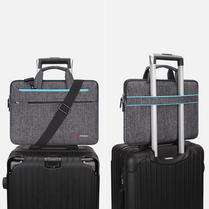 Sierra 14 inch waterdichte laptoptas, aktetas, schoudertas, notebooktas voor 14" Lenovo IdeaPad Yoga 710 ThinkPad A475/HP Stream 14 Pavilion 14/Asus/Dell, blauw