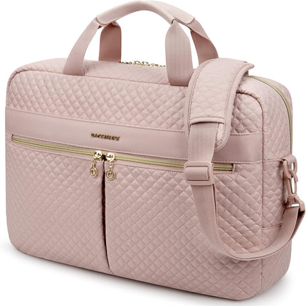 Sierra Laptoptas, 15,6-inch aktetas voor vrouwen, grote laptoptas, computertas, kantoor, reizen, zaken, roze, 17.3Inch