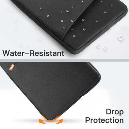 Sierra Laptop Mouw Case voor 14-Inch MacBook MacBook Air/Pro, MacBook Pro M4 / M3 / M2 / M1 2021-2024, Waterdichte Tas Hoes met Zak, Compatibel met 14 Inch Notitieboekje (Zwart)