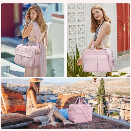 Sierra 17,3 inch laptoptas voor dames en heren, laptoptas, waterdichte aktetas voor zakenreizen, school, werktas