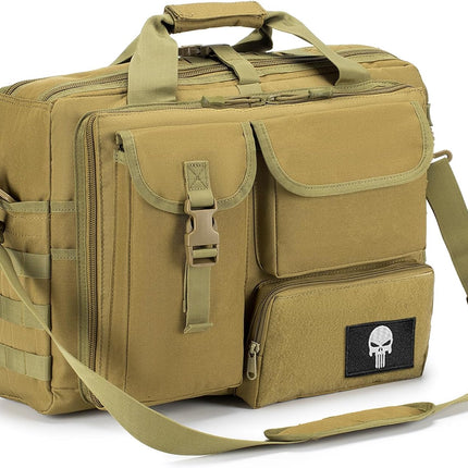 SPAHER Aktetas Heren Werktas Heren Laptoptas 14/15.6/17.3 Inch Zakelijk Tactische Tas Militaire Tas Schoudertas Messenger Bag Heren Cadeau voor Dames Heren