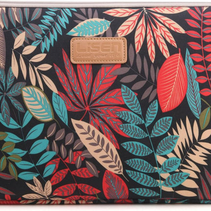 Sierra 10-15 inch Forest Series Patroon Waterbestendig Canvas laptop sleeve voor 13.3 inch laptop case compatibel met macbook air 13 case macbook pro 13 sleeve ipad 12.9 (15.6 inch, rode kleurrijke