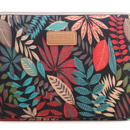 Sierra 10-15 inch Forest Series Patroon Waterbestendig Canvas laptop sleeve voor 13.3 inch laptop case compatibel met macbook air 13 case macbook pro 13 sleeve ipad 12.9 (15.6 inch, rode kleurrijke