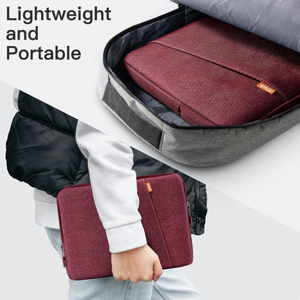 Sierra Laptop Sleeve Hoes voor 13,3 Inch MacBook Air/Pro, 14 Inch MacBook Pro M4 / M3 / M2 / M1 2021-2024, 13-13,6 Inch Laptop Notebook, Case Bag Waterdichte Beschermhoes (Rood)