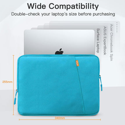 Sierra Laptop Sleeve Hoes voor 13,3 Inch MacBook Air/Pro, 14 Inch MacBook Pro M4 / M3 / M2 / M1 2021-2024, 13-13,6 Inch Laptop Notebook, Case Bag Waterdichte Beschermhoes (Blauw)