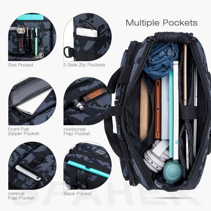 SPAHER Aktetas Heren Werktas Heren Laptoptas 14/15.6/17.3 Inch Zakelijk Tactische Tas Militaire Tas Schoudertas Messenger Bag Heren Cadeau voor Dames Heren