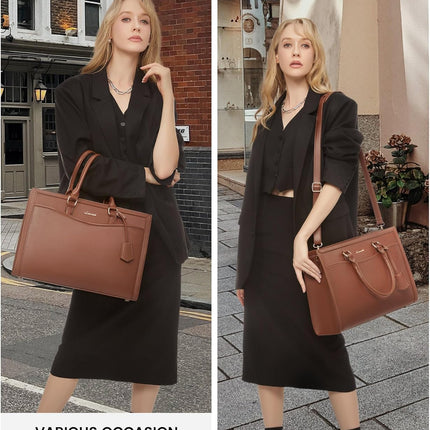 LOVEVOOK Laptoptas 15,6 inch zwarte handtas dames grote shopper tas lederen tote bag werktas schoudertas aktetas uni tas lerarentas schoudertas schoudertas voor business school