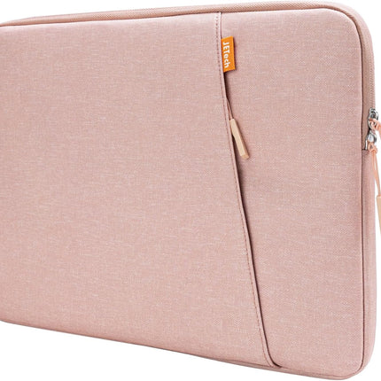 Sierra Laptop Mouw Case voor 14-Inch MacBook MacBook Air/Pro, MacBook Pro M4 / M3 / M2 / M1 2021-2024, Waterdichte Tas Hoes met Zak, Compatibel met 14 Inch Notitieboekje (Rosé Goud)