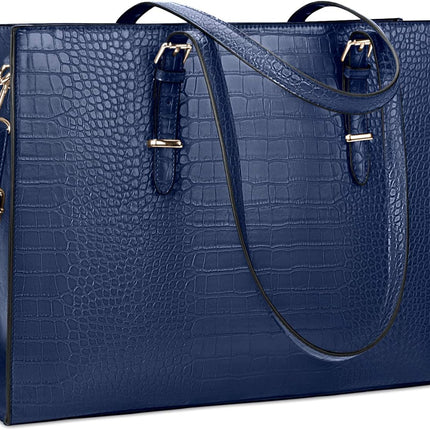Lubardy Laptoptassen voor vrouwen, boodschappentas, 15.6 inch lederen grote dameshandtas, werktas, designer zaken-, schouder-, winkel- of kantoortas