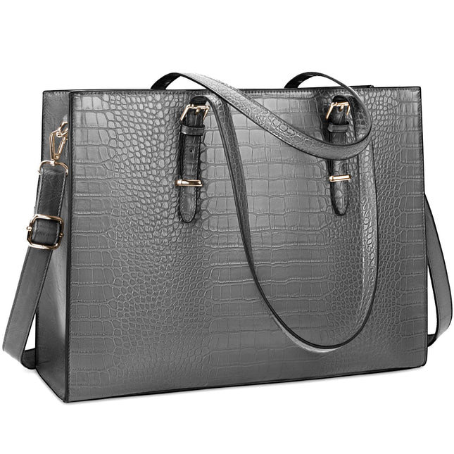 Lubardy Laptoptassen voor vrouwen, boodschappentas, 15.6 inch lederen grote dameshandtas, werktas, designer zaken-, schouder-, winkel- of kantoortas