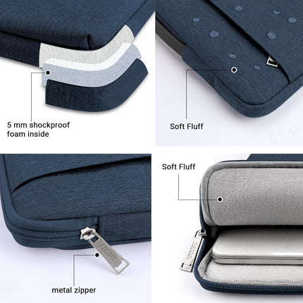 Sierra 15 15,6 inch laptophoes voor 15,6 inch HP Dell Lenovo Thinkpad Ideapad Acer ASUS Chromebook Samsung Notebook, waterdichte laptoptas/tas 15.6, denim blauw