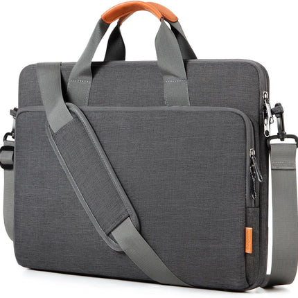 bagasin 15 15,6 inch laptop computer pc schoudertas draagtas, waterafstotende stof aktetas, lichtgewicht toploader, zakelijk casual of school