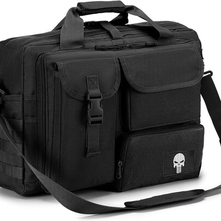 SPAHER Aktetas Heren Werktas Heren Laptoptas 14/15.6/17.3 Inch Zakelijk Tactische Tas Militaire Tas Schoudertas Messenger Bag Heren Cadeau voor Dames Heren