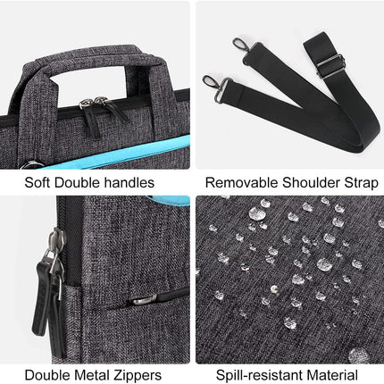 Sierra 14 inch waterdichte laptoptas, aktetas, schoudertas, notebooktas voor 14" Lenovo IdeaPad Yoga 710 ThinkPad A475/HP Stream 14 Pavilion 14/Asus/Dell, blauw