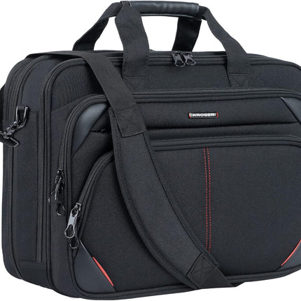 KROSER laptoptas 15,6 inch zakelijke tas laptop schoudertas waterafstotende schoudertas duurzame tablet hoes met RFID-tassen voor college/heren/vrouwen/mannen/dames