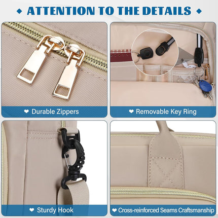 RAINSMORE Laptoptas 17,3 inch aktetas voor vrouwen grote laptoptas computertas voor zakelijk kantoor