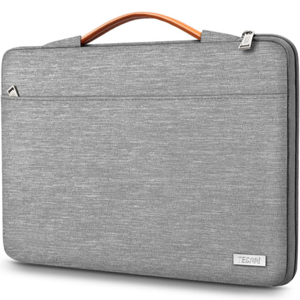 Sierra Laptop Hoes Sleeve Draagtas voor 15,6 Inch HP Lenovo Acer Dell Samsung notebook, MacBook Pro 16 Inch Cover met Intrekbare Handgreep, Grijs