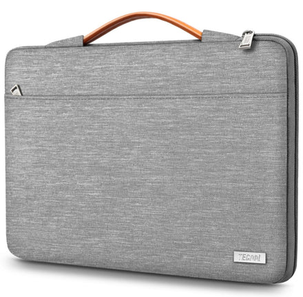 Sierra Laptop Hoes Sleeve Draagtas voor 15,6 Inch HP Lenovo Acer Dell Samsung notebook, MacBook Pro 16 Inch Cover met Intrekbare Handgreep, Grijs