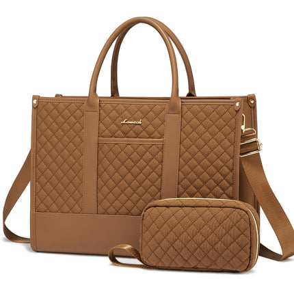 LOVEVOOK Laptoptas Dames, Waterdichte Werktas Handtas Grote Schooltas Shopper Zakelijke Tas Aktetas Lerarentas, Leren Tote Bag Notebooktas voor Kantoor Universiteit