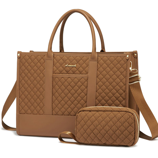 LOVEVOOK Laptoptas Dames, Waterdichte Werktas Handtas Grote Schooltas Shopper Zakelijke Tas Aktetas Lerarentas, Leren Tote Bag Notebooktas voor Kantoor Universiteit