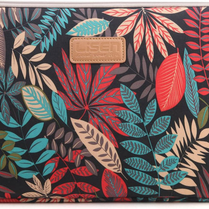 Sierra 10-15 inch Forest Series Patroon Waterbestendig Canvas laptop sleeve voor 13.3 inch laptop case compatibel met macbook air 13 case macbook pro 13 sleeve ipad 12.9 (15.6 inch, rode kleurrijke
