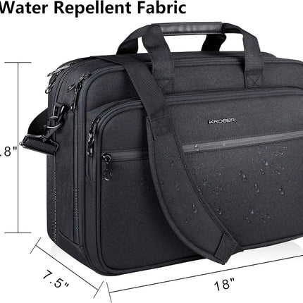 KROSER Laptoptas Laptoptas past Tot Laptop Waterafstotend Lichtgewicht Schoudertas Laptoptas Laptoptas Computertas voor Reizen/Zakelijk/School/Heren/Dames